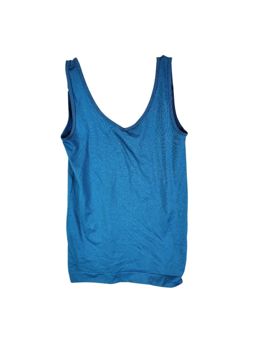 Womens White House Black Market Blue Tank Top Nylon Blend Stretch Size XS